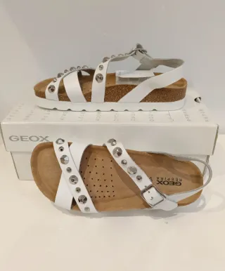 Sandalias Geox Blancas Talla 36 Tachuelas