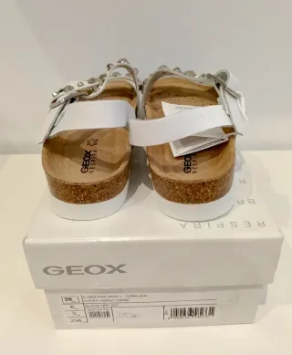 Sandalias Geox Blancas Talla 36 Tachuelas