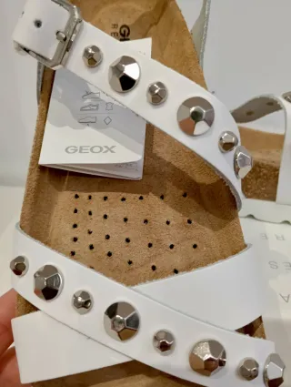 Sandalias Geox Blancas Talla 36 Tachuelas