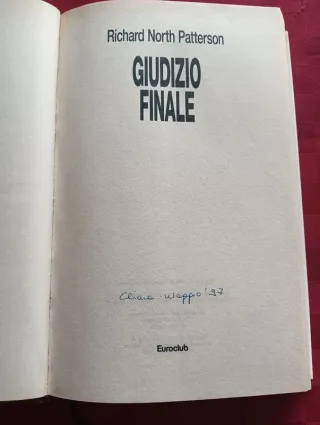 Libro Giudizio finale. Copertina rigida.