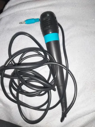 Micrófono Singstar con cable azul