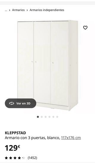Armario del Ikea blanco, como nuevo. (Closet).