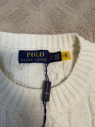 Jersey Polo Ralph Lauren Crema Talla S