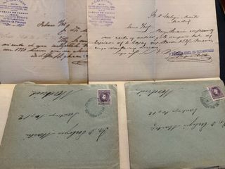 Cartas y sobres antiguos. Historia postal