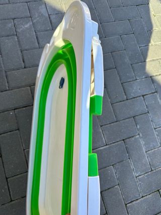 Bañera Bebé Plegable Verde/Blanca