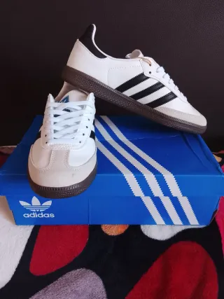 Adidas Samba Mujer Blancas Negras