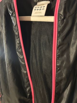 Cortavientos Adidas Negro y Rosa