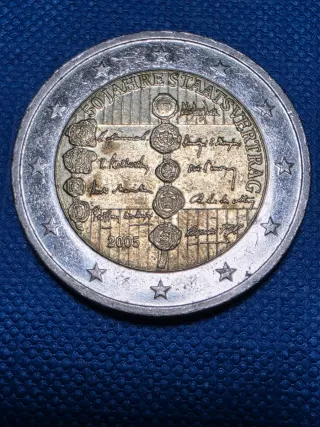 Moneda 2€ 50 Aniversario Tratado Estatal 2005 Aust