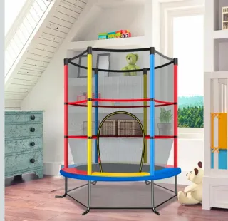 Trampolín infantil con red de seguridad