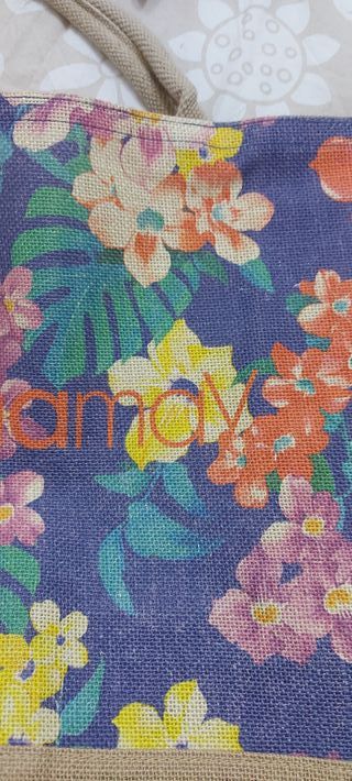 borsa mare a fiori
