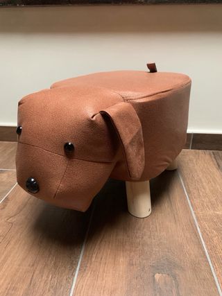 Pouf Sgabello Cane Poggiapiedi Basso