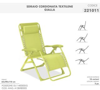 Sedia sdraio mare/giardino