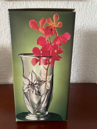 JARRÓN CRISTAL Y ESTAÑO