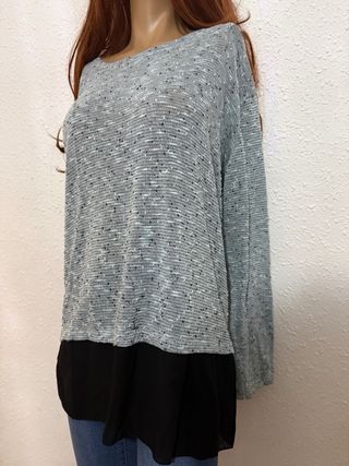 Camiseta larga jaspeada túnica Talla M / L blusa