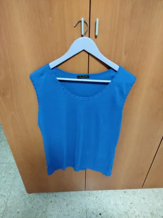 Top tirantes mujer azul