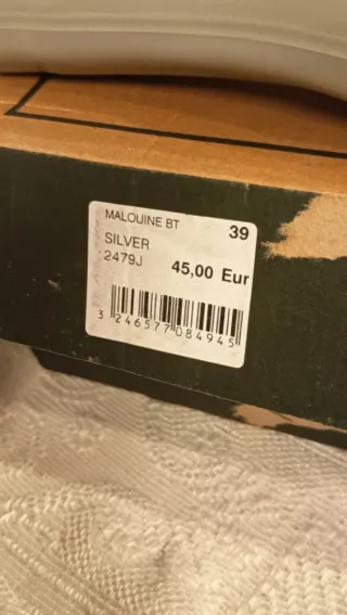 Botas de agua Aigle plateadas a estrenar Malouine