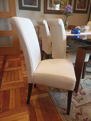 6 Sillas Tapizadas Madera Sky