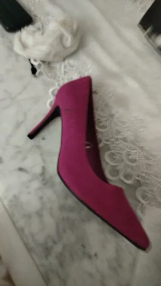 Tacón rosa y tacon plata los 19