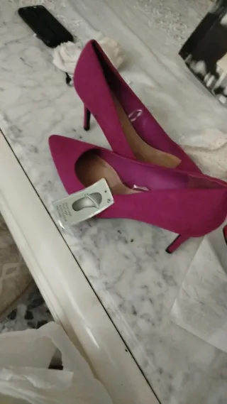 Tacón rosa y tacon plata los 19