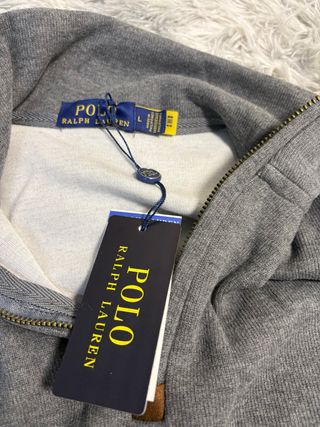 Sudadera Polo Ralph Lauren Gris Media Cremallera