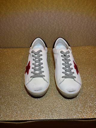Golden Goose Sneakers Bianche Stella Rossa