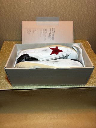 Golden Goose Sneakers Bianche Stella Rossa