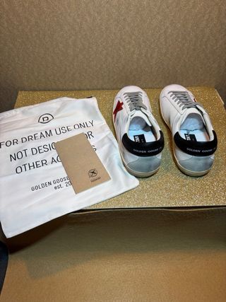 Golden Goose Sneakers Bianche Stella Rossa