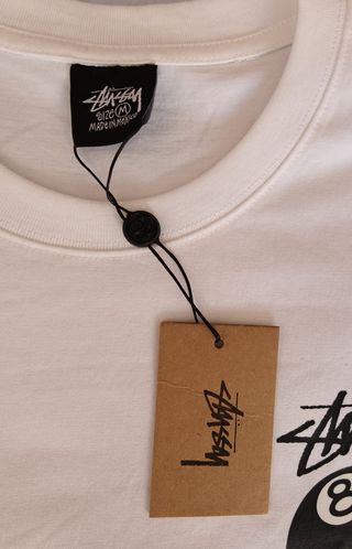 Camiseta Stussy 8-Ball Negra y Blanca