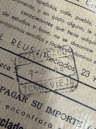Història postal. Cartas de devolución.