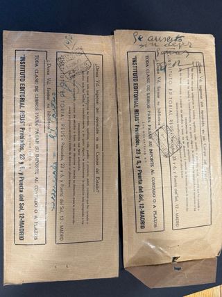 Història postal. Cartas de devolución.