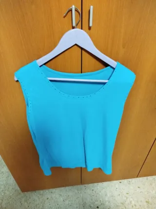 Top tirantes mujer azul
