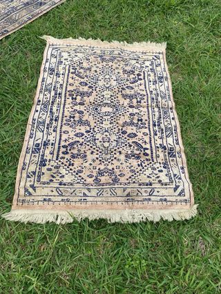 Alfombra Persa Azul y Rosa