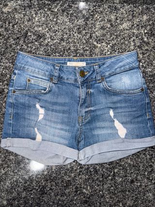 Short vaquero Pull&Bear Talla XXS pantalón corto