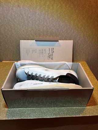 Golden Goose Sneakers Bianche Stella Grigia