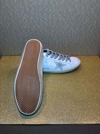 Golden Goose Sneakers Bianche Stella Grigia