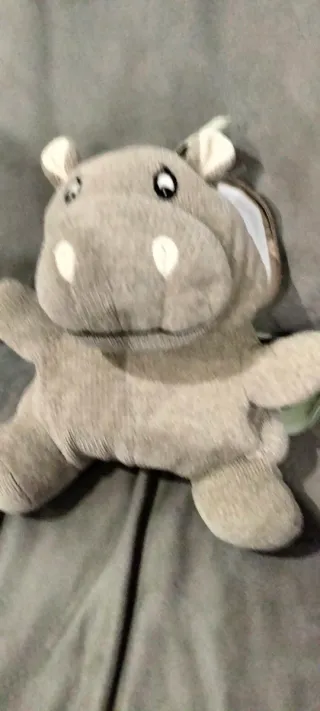 Zainetto ippopotamo grigio e bianco