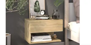 2 mesitas Noche Roble Sonoma Flotante