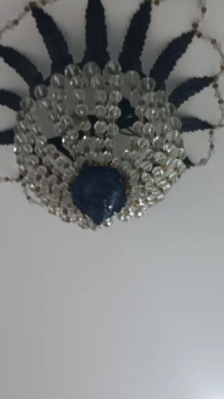 Lámpara de techo antigua dorada