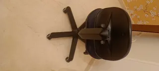 Silla de escritorio azul y negra