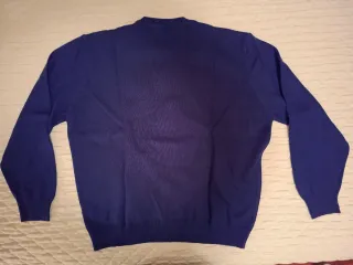Maglione Uomo Cotone Bandiera USA Blu