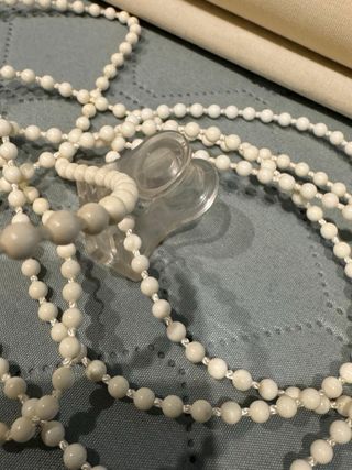 Estor enrollable translúcido blanco crema 175x240