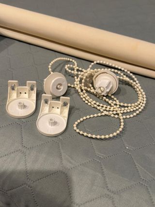 Estor enrollable translúcido blanco crema 175x240