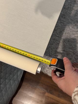 Estor enrollable translúcido blanco crema 175x240