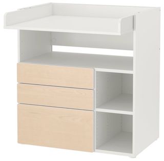 Cambiador bebé blanco y madera Precio nuevo 182€