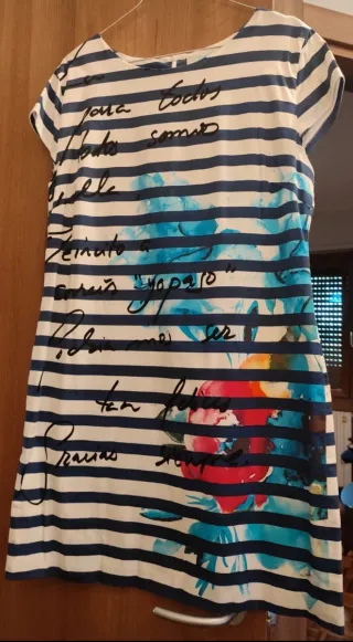 Abito donna a righe con fiori