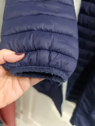 Parka azul mujer con capucha