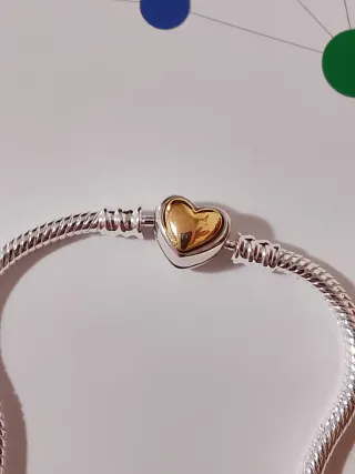 Pulsera cierre corazón dorado