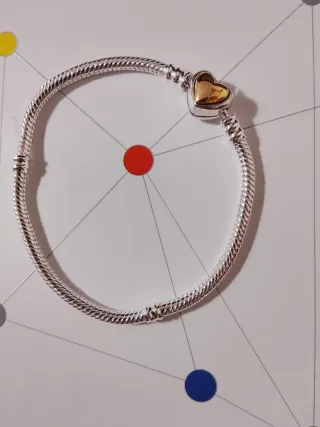 Pulsera cierre corazón dorado