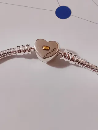 Pulsera cierre corazón dorado