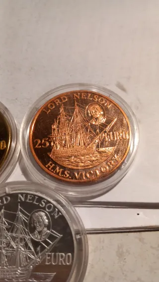 Moneda 25 Euro Reino Unido Lord Nelson 1996